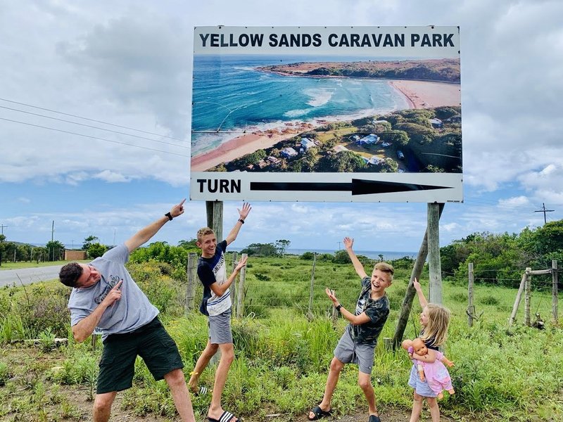 Yellow Sands roadside sign along Schafli Road