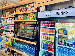 Cool drinks and snacks in the Yellow Sands resort shop